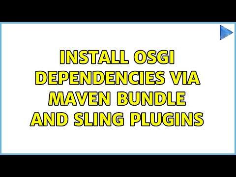 Install osgi dependencies via maven bundle and sling plugins