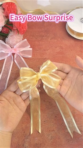 10 Second Bow Tutorial 🎀, Handmade Gift Wrapping