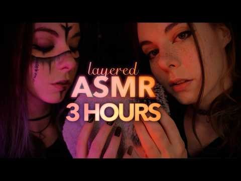3h layered ASMR | close up Sleepy Whispering, slow Towel Scratching & Stormy Sounds, Mic Blowing