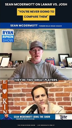 Sean McDermott On Lamar Vs. Josh: "You're Never Going To Compare The Two Of Them"