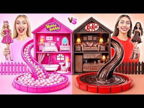 We Build Amazing Doll House Bubble Gum vs Chocolate | Funny Challenges by Multi DO Smile