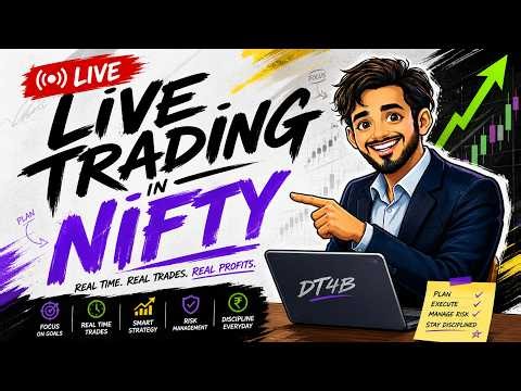 NIFTY Live Trading Today 🔥 | Elliott Wave Analysis & Price Action | Intraday Strategy | DT4B Trader