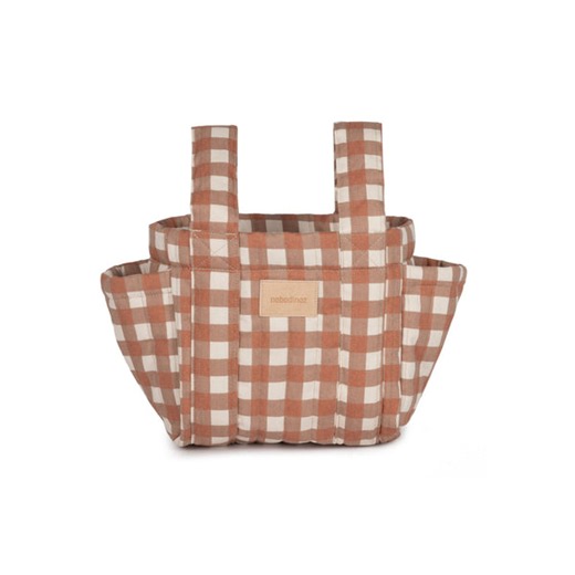 HYDE PARK. Stroller organizer Terracotta Checks