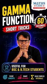 Gamma Function Short Tricks | B.Sc & B.Tech Maths #ShortTricks #engineeringmaths #bscmaths #btech