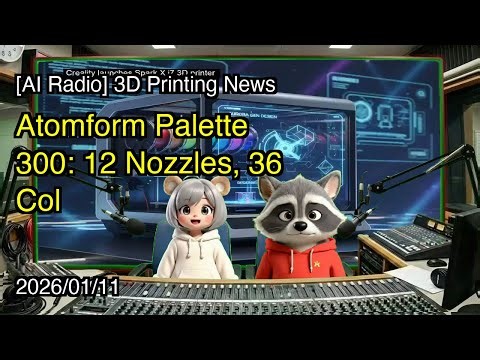 [AI Radio] 3D Printing News - Atomform Palette 300: 12 Nozzles, 36 Col - January 11, 2026