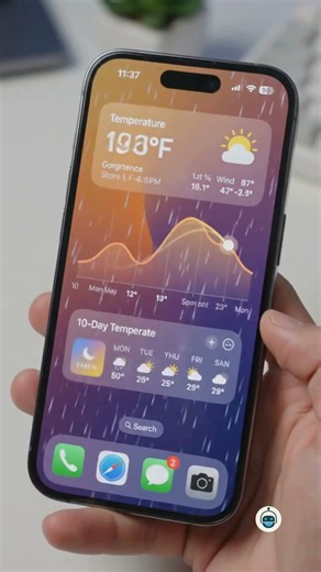 Your Phone's Weather Widget is Ugly 🌦️ | 10-Second UI Redesign with HTML & CSS #coding