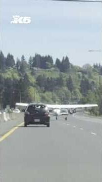 Plane lands in traffic on Highway 14