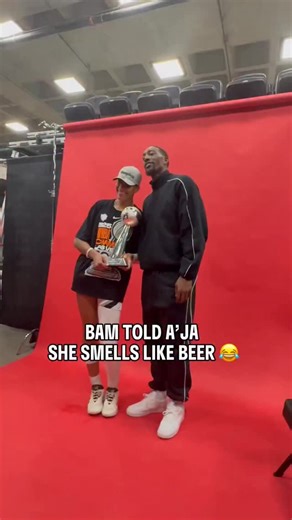 Bam was NOT ready for that championship aroma 🤣 Our #5 most viral moment of the year is one of A’ja Wilson’s many gems after winning her 3rd title. | WNBA