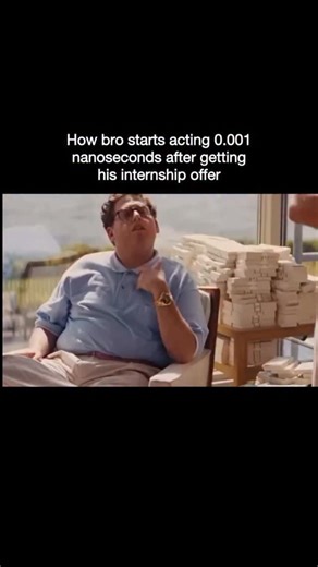 Conqueror on Instagram: "Lowkey Admin Hbs . . . . This scene from The Wolf of Wall Street (2013) features Donnie Azoff (Jonah Hill) casually bragging about his wealth while sitting next to massive stacks of cash. In the clip, Donnie smugly mentions having "a couple mil coming in like a week," perfectly capturing the character's arrogant and materialistic personality. The video is presented as a relatable meme, humorously using Donnie's sudden transformation into a self-important "high roller" to