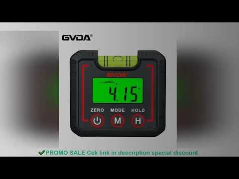 GVDA Digital Protractor Inclinometer 360 High Precision Goniometer Electronic Level Box Angle Finder