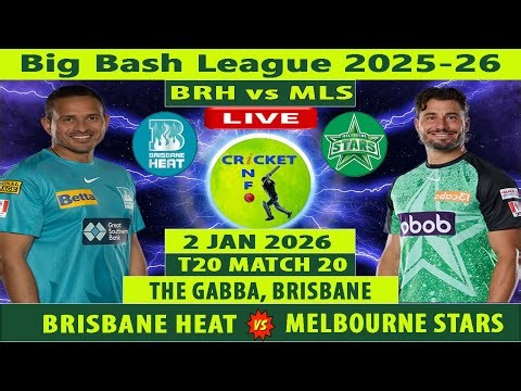 Brisbane Heat vs Melbourne Stars | BRH vs MLS | 20th Match of BBL 2025-26 | MLS vs BRH | BH vs MS
