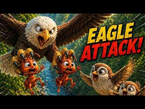 Eagle Attack! 🦅 Brave Ants Save the Day | Kids Cartoon Story