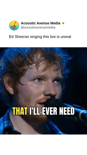 Ed Sheeran singing this live is unreal