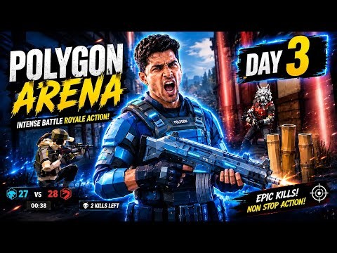 🔥 POLYGON ARENA Gameplay – Day 3 Battle! 😱 | Hindi Gaming