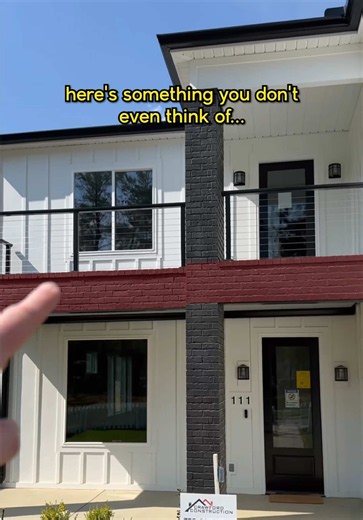 🚫 Don’t Bookmark this... I have all these tips and ideas in my Home Building Checklist. 👉 Get it at BuilderBrigade.com They added an under-deck drainage system below the second-floor porch that catches the rainwater, sends it into a hidden gutter, then ties into the underground drainage system out to the road. The best part? It blends in so well it almost looks like trim. Small detail. Really smart way to keep the space below dry and usable. Builder Credit: @Crawford_Construction_GA #BuilderBr