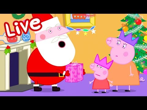 Christmas with Peppa Pig 🎄 Winter Fun! Full Episodes ❄️ Kids Cartoons 🔴 LIVE 24/7