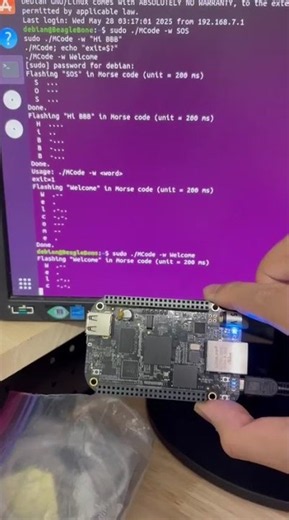 EEL 4734 Assignment 8 – BeagleBone Black Morse Code LED (MCode -w Welcome)