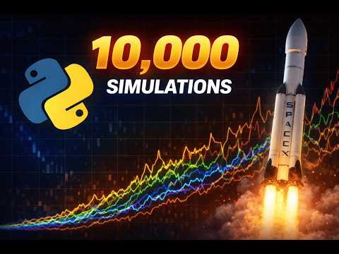 I Simulated 10,000 Future SpaceX (SPCX) Stock Prices in python-Here's What I Found