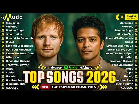 Billboard💎Top Hits 2026 🔥 Ed Sheeran, Bruno Mars, The Weeknd, Charlie Puth, Adele, Maroon 5, Ava Max