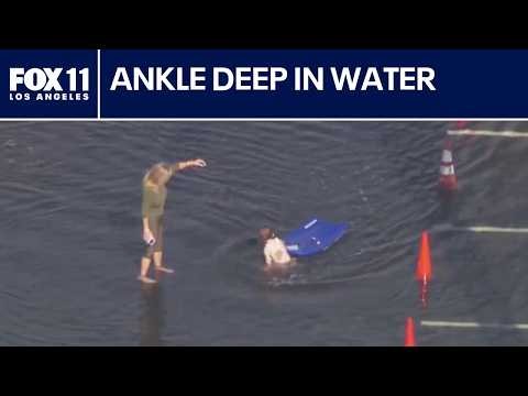 King tides bringing ankle-deep flooding in Huntington Beach