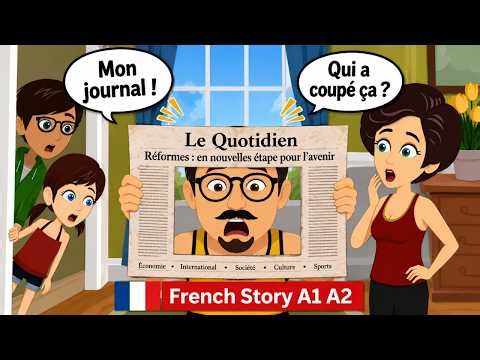 French Story – Le Journal | Learn French Daily Situation | French Conversation Practice