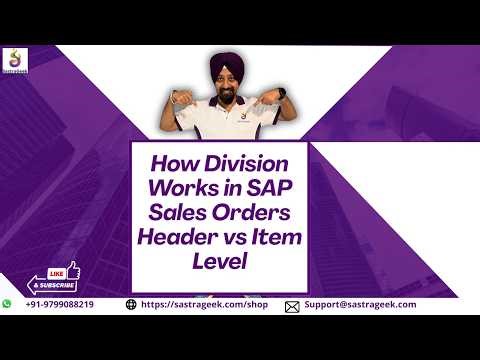 How Division Works in SAP Sales Orders Header vs Item Level