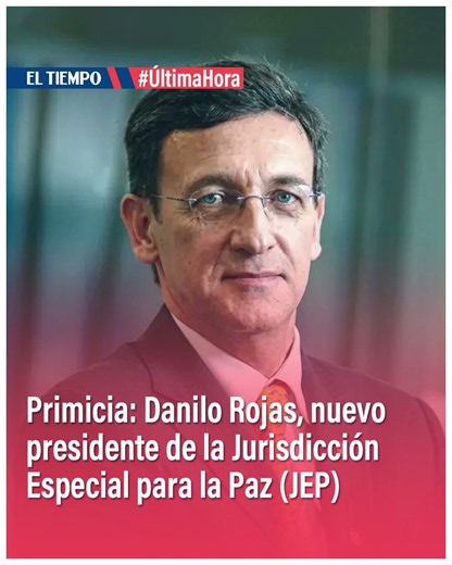 Danilo Rojas, nuevo presidente de la JEP por dos años | EL TIEMPO