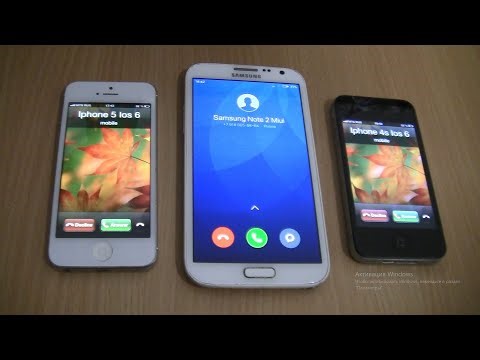 Incoming call & Outgoing call at the Same Time Samsung Galaxy Note 2 Miui+2 iPhone with iOS 6
