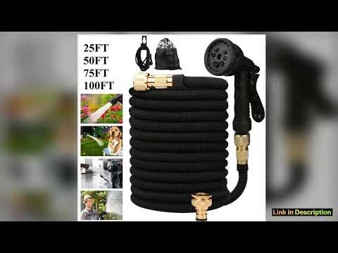 255075100ft Portable Garden Hose Water Gun For Cleaning Car Wash Machine Watering Sprinkler