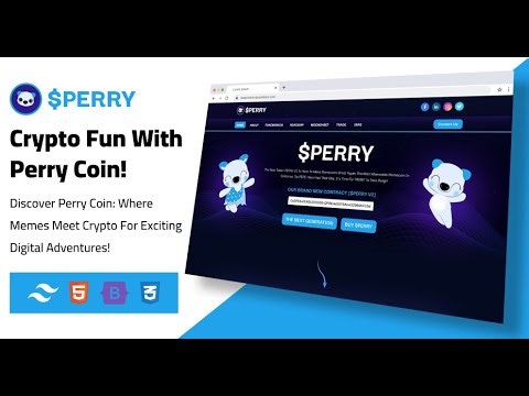 🔥 Perry Coin HTML5 & Tailwind CSS Template | Meme Crypto Website 🚀🪙