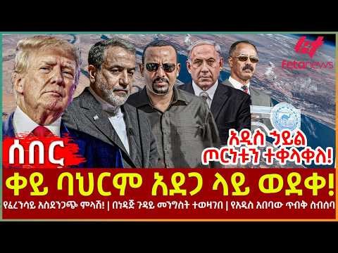 Ethiopia - ቀይ ባህርም አደጋ ላይ ወደቀ! | አዲስ ኃይል ጦርነቱን ተቀላቀለ! | የፈረንሳይ አስደንጋጭ ምላሽ! | በነዳጅ ጉዳይ መንግስት ተወዛገበ