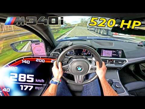520HP BMW M340i STAGE 2 // 0-100 100-200 SOUND & POV on AUTOBAHN