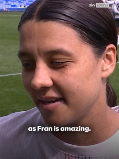 Sam Kerr reacts to going level with Fran Kirby in Chelsea's all-time top-scorers in the WSL 👏 #skysports #barclayswsl #chelsea #samkerr