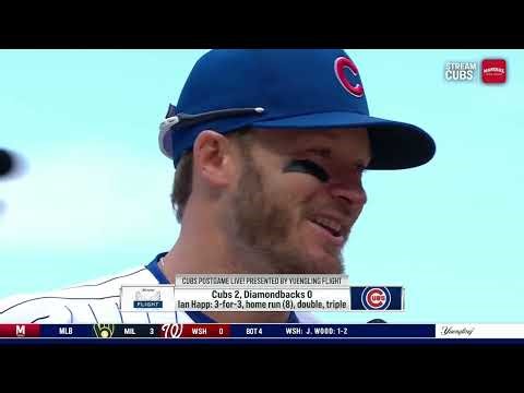 Ian Happ reacts to his go-ahead triple that sealed Cubs’ 10th straight home win | MLB on ESPN