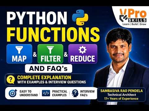 Python Functions Explained | map(), filter(), reduce() with Examples | Python Interview FAQs