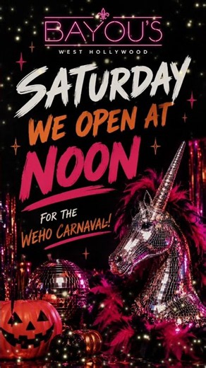 the bayou weho | open noon to 2am halloween, weho halloween carnaval 2026