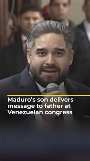 Maduro’s son delivers message to father at Venezuelan congress | AJ #shorts