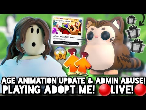 Age Animation Update & Admin Abuse! | Playing Adopt Me! |🔴Live🔴| Roblox #shortslives