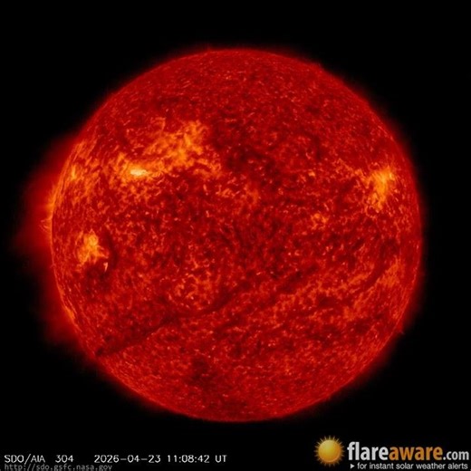 22 Apr - 23 Apr: 24 Hour Solar Activity (Earth Facing; Solar Storm, Sunspot, Solar Flare, CME)