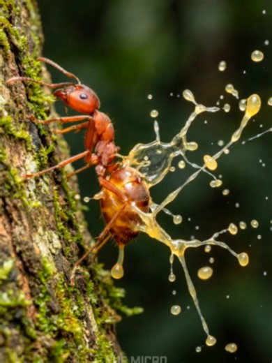 Nature’s Deadliest Suicide Bomber: The Exploding Ant Meet the Exploding ant — nature’s ultimate self-destruct defender. When threatened, this ant does the unthinkable. It contracts its body so violently that it ruptures, releasing a sticky, toxic substance that traps and kills its enemies. It sacrifices itself to protect the colony. No escape. No second chances. Just pure defense. This isn’t just survival… it’s warfare at the smallest scale. 👇 Would you make the ultimate sacrifice to protect yo