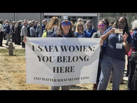 Politicalizing incident against SecWar Hegseth at a USAFA women grads event on the USAFA campus