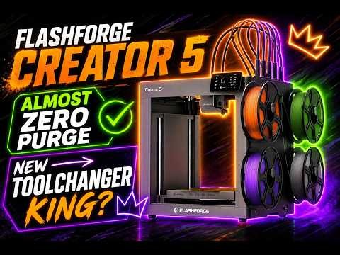 Flashforge Creator 5 Review: The New Zero-Waste Toolchanger King?