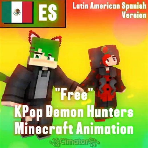 “Free“ in Latin American Spanish (KPop Demon Hunters) 🇲🇽 - Minecraft Animation #shorts #viral