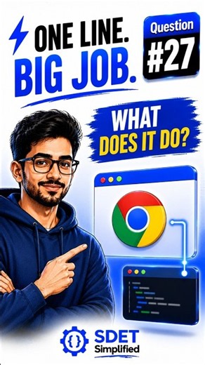 What Is webdriver.Chrome()? 🌐 | Selenium Interview Question #27 #shorts
