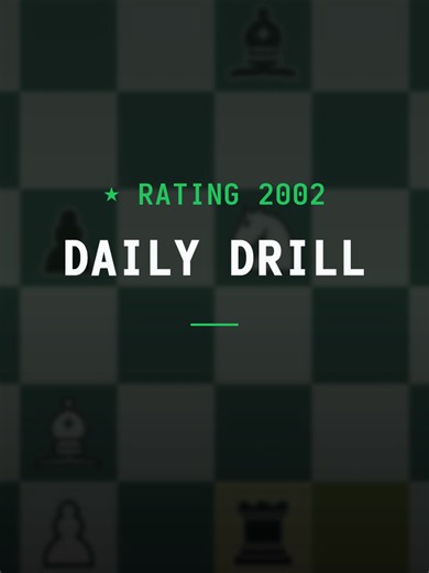 White to move! (rating ~2002) ♟️ Can you solve today's Daily Drill? ⏳ Join the @grepcheck community for daily chess puzzles! 🔔 ​💡 Why it works: 1. ​Nf7 forces Black's King to h7. White finishes with 2. Rg7# for a Vukovic's Mate—where the c3-Bishop defends the g7-Rook while the f7-Knight covers the h6 and h8 escape routes! A Vukovic's Mate is a pattern where a Rook and Knight coordinate with a supporting piece to trap the King on the edge. #chess #chessmaster #usa_tiktok #chessgame #chesstok