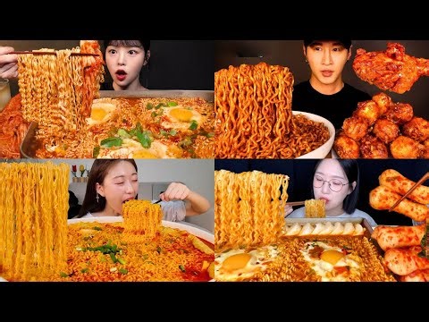 WORLD’S SPICIEST RAMEN NOODLES 🥵 | BIGGEST BOWL CHALLENGE (INSANE EATING SOUNDS) 🍜spiciest kimchi