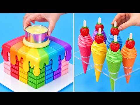 Top Trending Rainbow Cake Compilation 🌈 Cute Cake Designs That Look Too Good to Eat