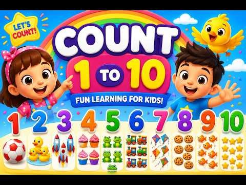 Numbers 1 to 10 in a super fun and exciting way! 🎉