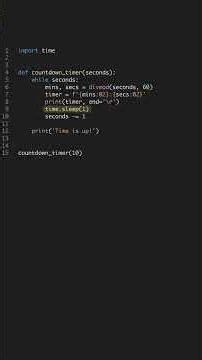 Python Timer in 60 Seconds #shorts