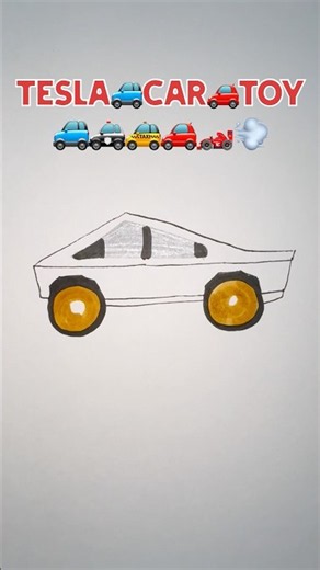 Tesla Car 🚗🏎️ Toys for kids #kids #kidsvideo #toysforkids #shortsvideo #art #kidstoys